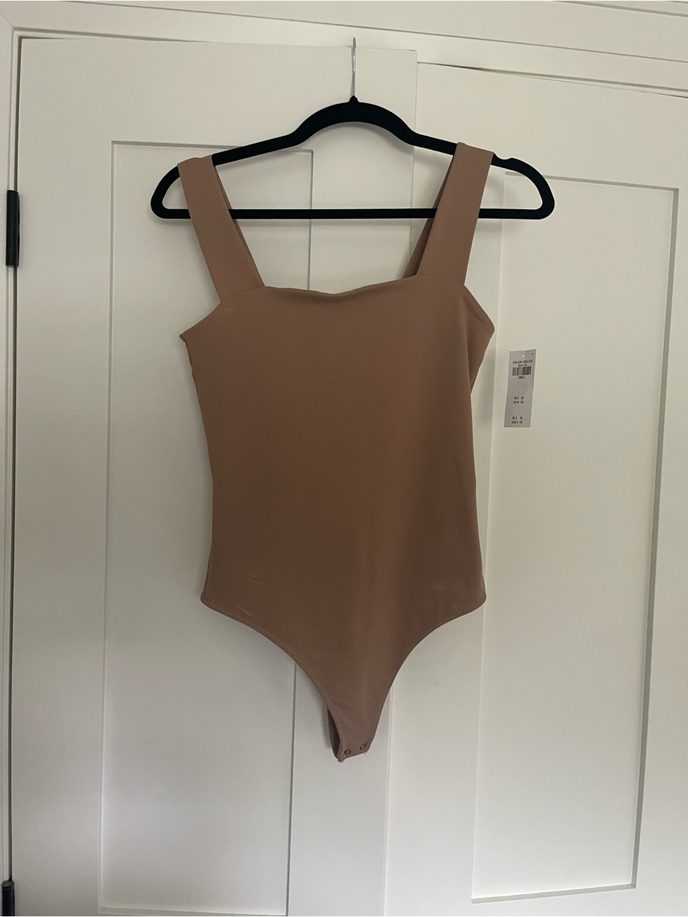 Abercrombie & Fitch Wide-Strap Bodysuit in Tan